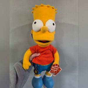 Vintage 2001 BART SIMPSON by APPLAUSE 18" Doll Plush Toy